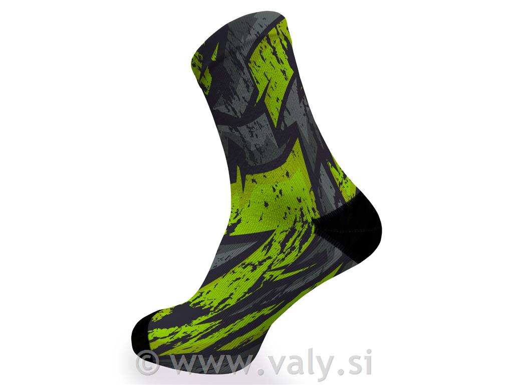 Spocks kolesarske nogavice Green Racing