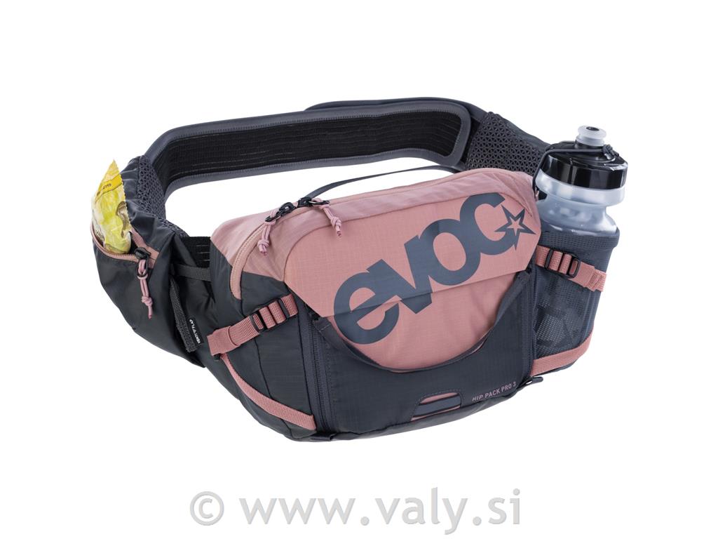 Evoc torbica HIP PACK PRO 3L + 1,5L meh siva-roza