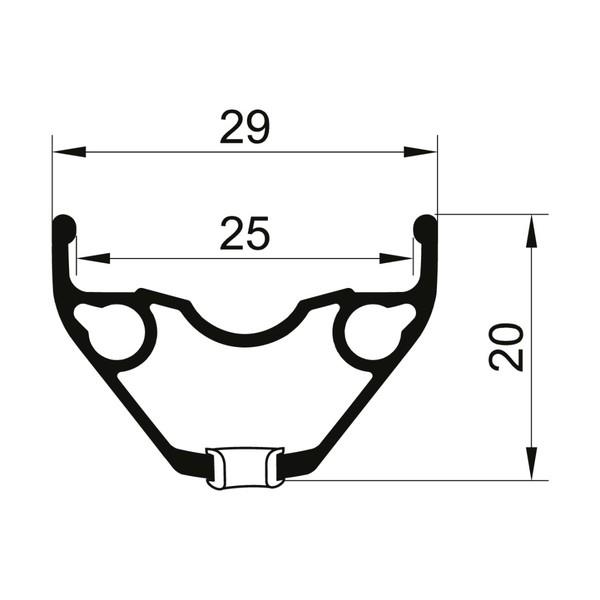 29" prednji disk 6L obročnik s QR pritrditvijo