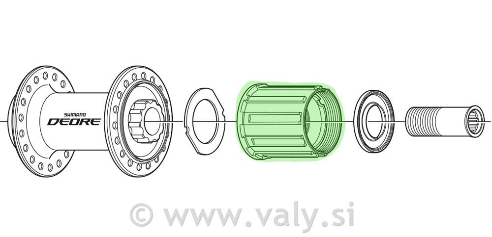 Shimano glava zadnjega verižnika Deore FH-M590