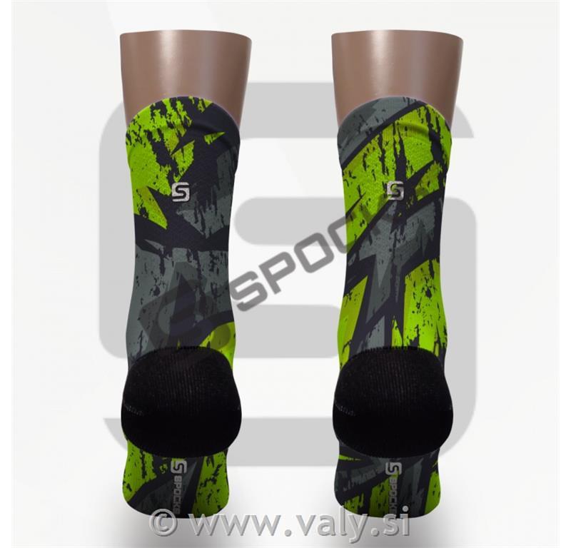 Spocks kolesarske nogavice Green Racing