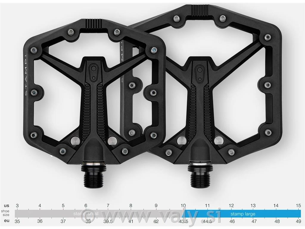 Crank Brothers flat pedala Stamp 1 small&large GEN 2 črna